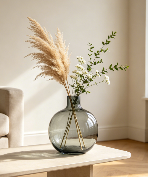 Modern Nordic Style Glass Flower Vase Decor